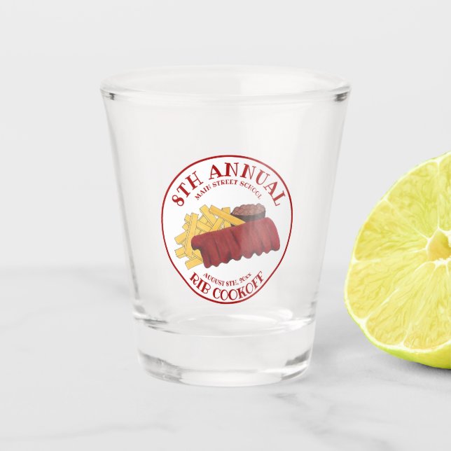 Copo De Shot Churrasco de costelas do Concurso de Churrasco de  (Frente)