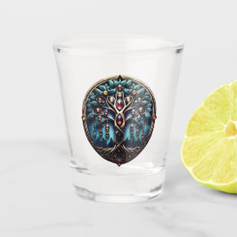 Copo De Shot Cidade à sombra da luxuosa árvore da vida.