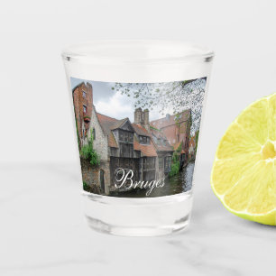 Copo De Shot Cidade antiga de Bruges na Bélgica