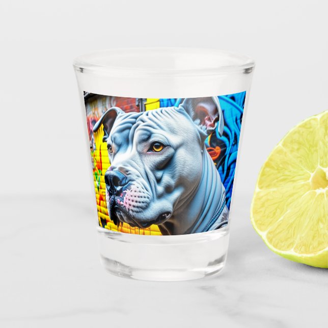 Copo De Shot Cidade de Pitbull, Grafite urbano (Frente)