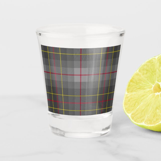 Copo De Shot Cinza Tartan Shot Glass (Frente)