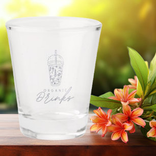 Copo De Shot Cinzas De Flores Com Bebidas Orgânicas Inscritas