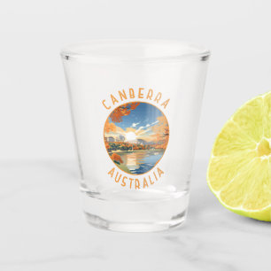 Copo De Shot Círculo Retroafresso da Austrália Camberra