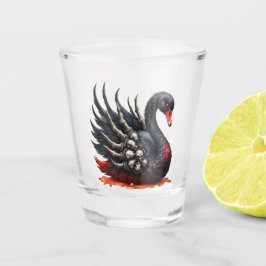 Copo De Shot Cisne Negro de Ossos – Elegância Gótica