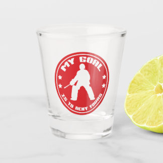 Copo De Shot Citação de Goalie de Hóquei em Campo