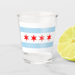 Copo De Shot City Flag de Chicago (Illinois)