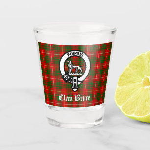 Copo De Shot Clan Bruce Crest Crachá e Tartan