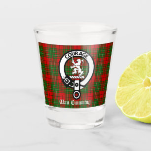 Copo De Shot Clan Cumming Crest Crachá e Tartan