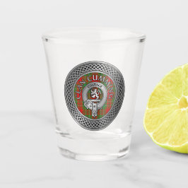 Copo De Shot Clan Cumming Crest & Tartan Knot Shot Glass