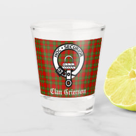 Copo De Shot Clan Grierson Crest Crachá e Tartan