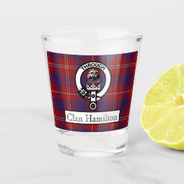 Copo De Shot Clan Hamilton Crest e Tartan