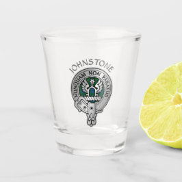 Copo De Shot Clan Johnstone Crest & Tartan Shot Glass
