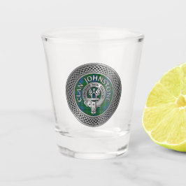 Copo De Shot Clan Johnstone Crest & Tartan Shot Glass