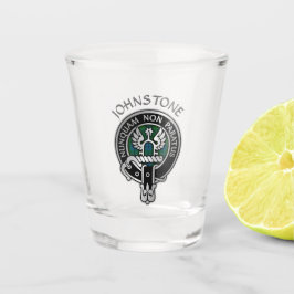 Copo De Shot Clan Johnstone Crest & Tartan Shot Glass