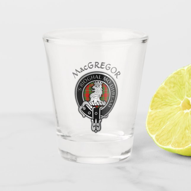 Copo De Shot Clan MacGregor Crest & Tartan Shot Glass (Frente)