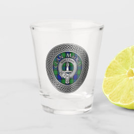 Copo De Shot Clan MacKay Crest & Tartan Knot Shot Glass