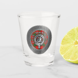 Copo De Shot Clan MacKinnon Crest & Tartan Knot Shot Glass