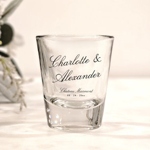 Copo De Shot Clássica Caligrafia Velho Casamento de Dinheiro