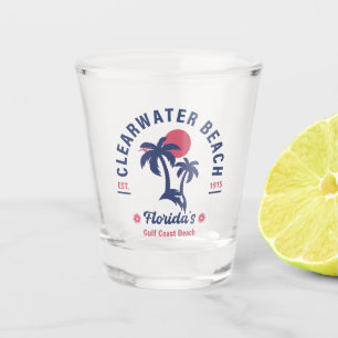 Copo De Shot Clearwater Beach Flórida Palm Tree Souvenirs 60s