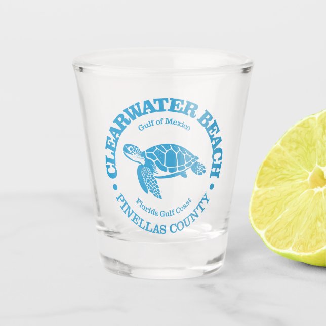 Copo De Shot Clearwater Beach (tartaruga marinha) (Frente)