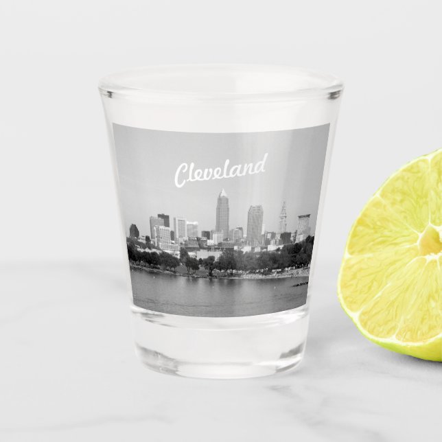 Copo De Shot Cleveland Lake View BW (Frente)
