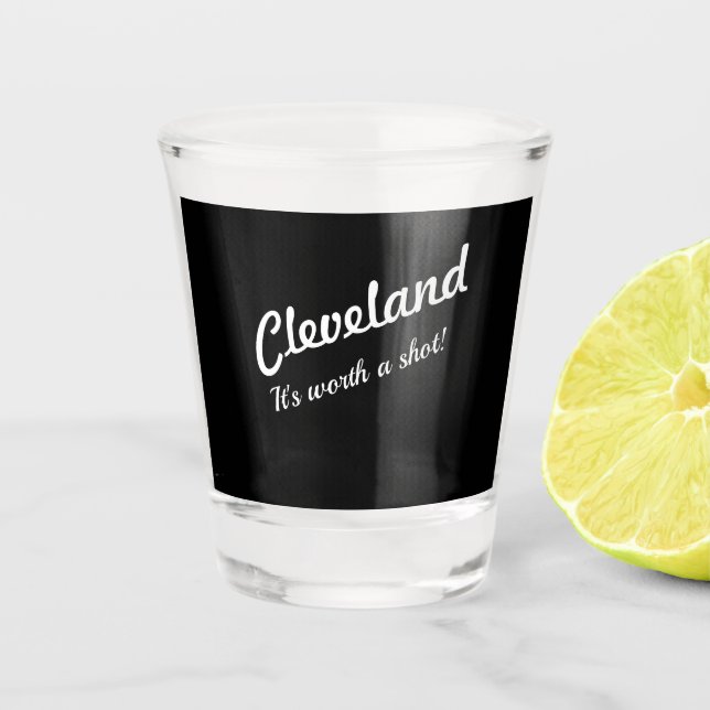 Copo De Shot Cleveland Worth a Shot Shot Glass (Frente)