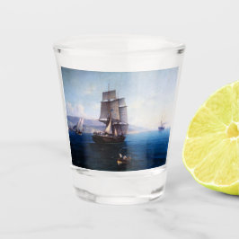 Copo De Shot Clipper Navio à vela e Vapor 1900's