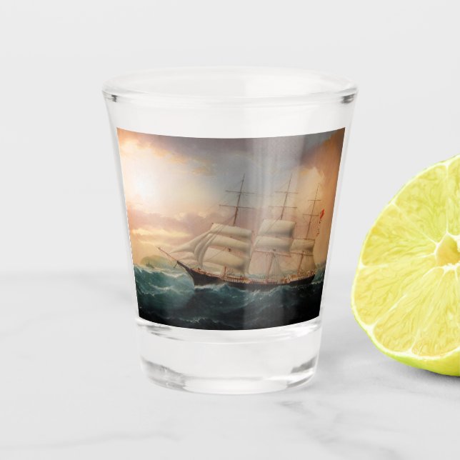 Copo De Shot Clipper Ship Esther Roy 1898 (Frente)