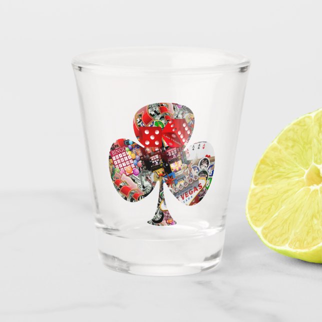 Copo De Shot Club Playing Card Shue * Gamblers Delight (Frente)