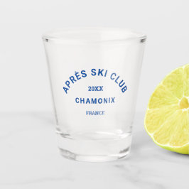 Copo De Shot Clube Après Ski Brasão Azul Royal de Estação de Es