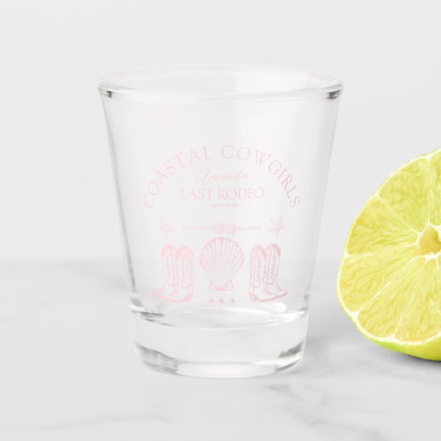 Copo De Shot Coasteira Cowgirl Boots Festa de solteira Ocidenta (Frente)