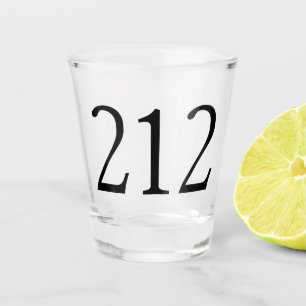 Copo De Shot Código de área 212 (NY City) Vidro quente