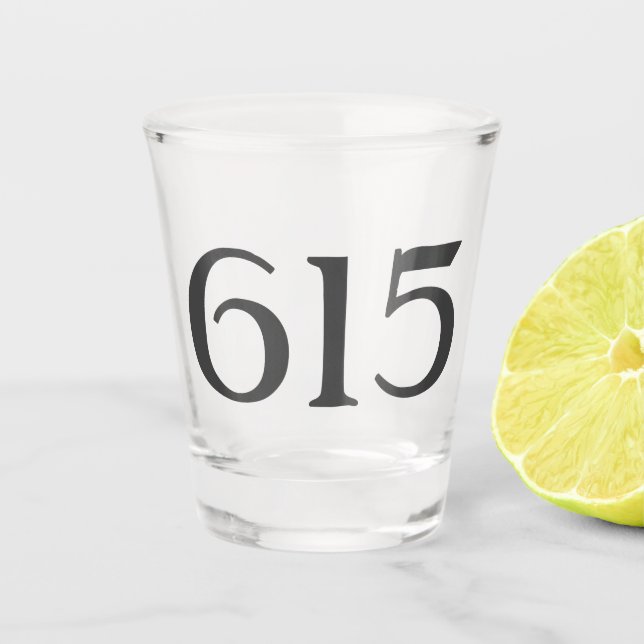 Copo De Shot Código de área 615 (Nashville) (Frente)