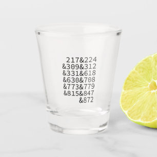 Copo De Shot Códigos de área de Illinois