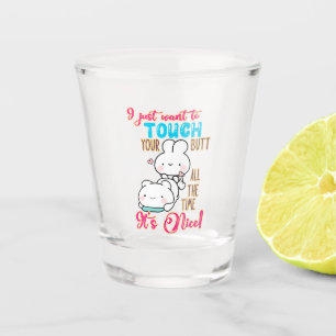 Copo De Shot Coelhinho Engraçado Fofo Eu Só Quero Tocar Na Sua