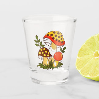 Copo De Shot Cogumelo de Feliz Vintage