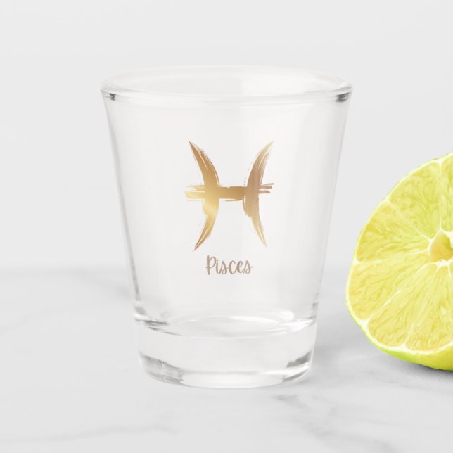 Copo De Shot Coleção Zodiac - peixes (Frente)