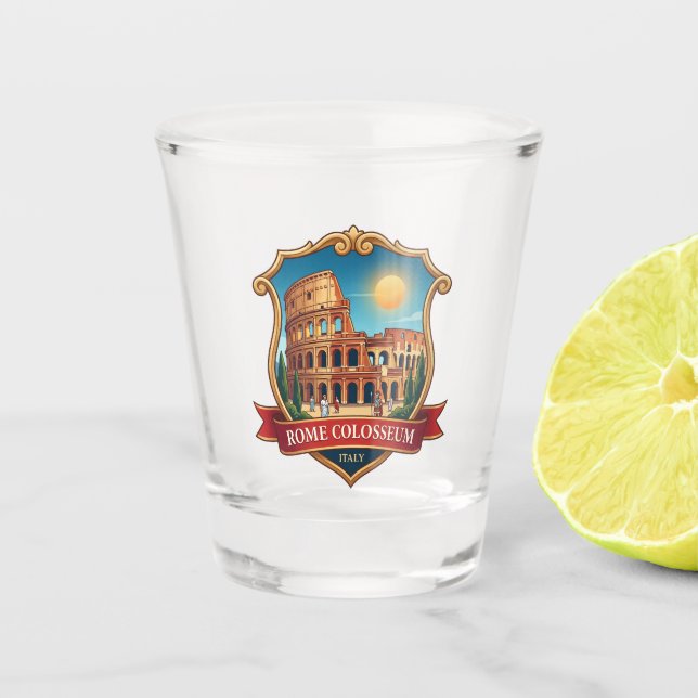 Copo De Shot Coliseu de Roma Itália (Frente)