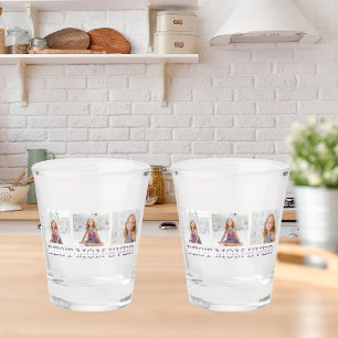 Copo De Shot Collage Foto Roxa Melhor Mãe Já Presente