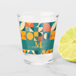 Copo De Shot Colorida Geométrica Retroativa Personalizada