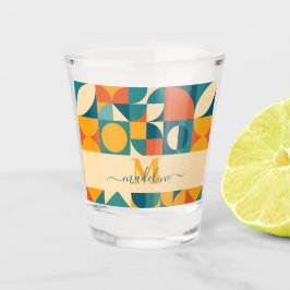 Copo De Shot Colorida Geométrica Retroativa Personalizada