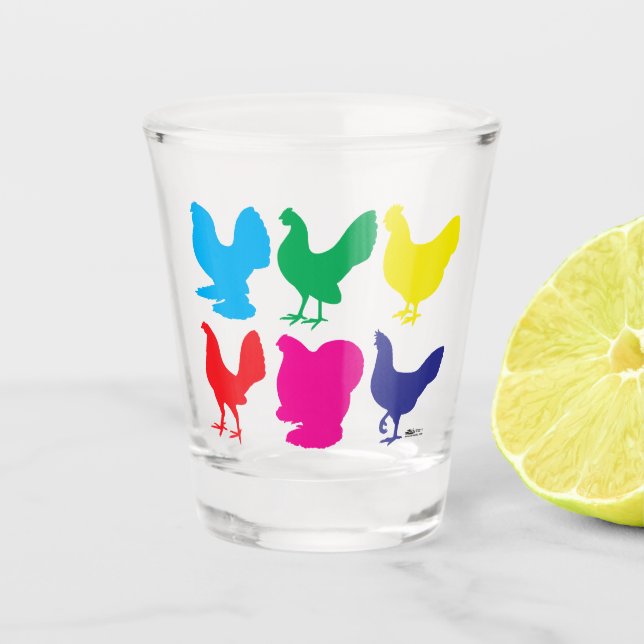 Copo De Shot Colorida Hens (Frente)