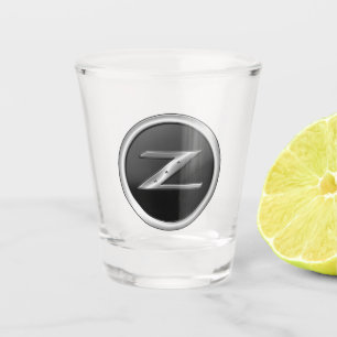 Copo de Shot com Emblema Prata Preto 350Z