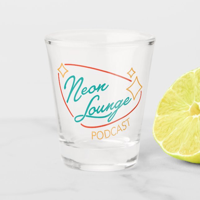 Copo de Shot com Logotipo do Neon Lounge (Frente)