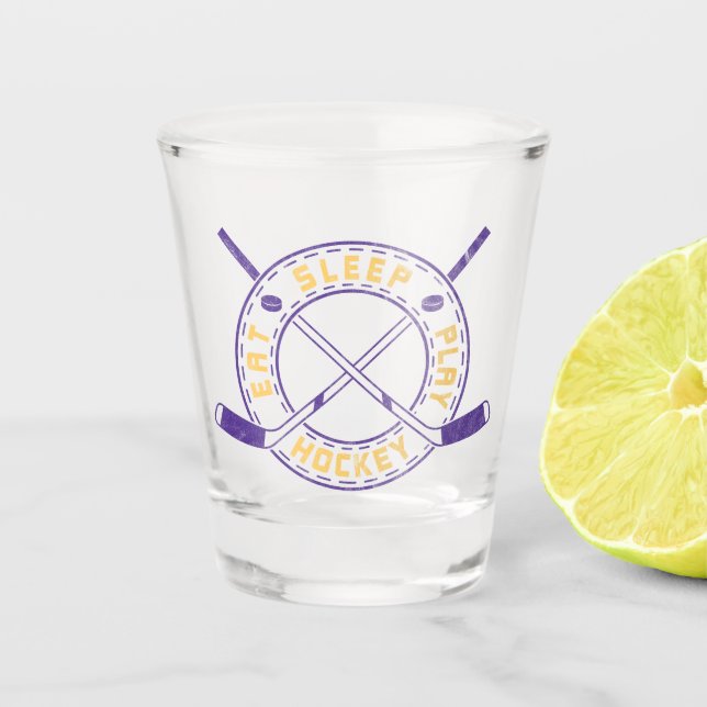 Copo De Shot Coma o Hockey da Brincadeira do Sono (Frente)