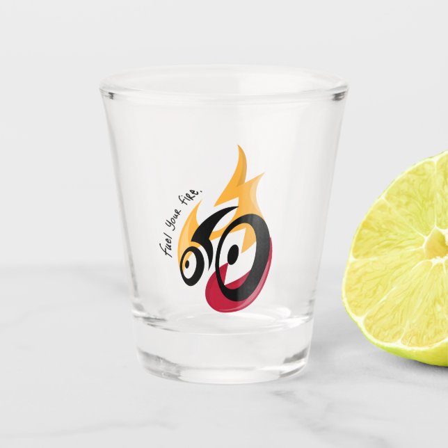 Copo De Shot Combustível para o seu fogo, motivação de ciclismo (Frente)