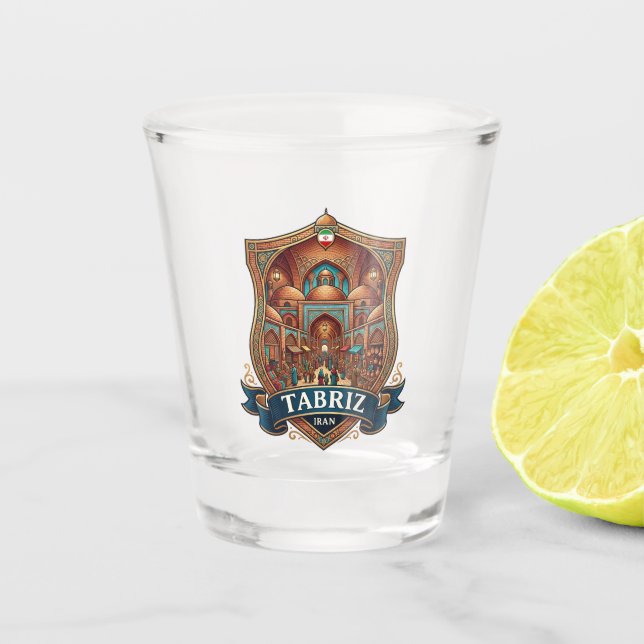 Copo De Shot Complexo Histórico do Bazar de Tabriz Irã (Frente)
