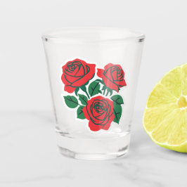 Copo De Shot Conjunto de Rosas