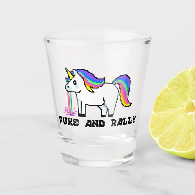 Copo De Shot Copo para Shot Puke & Rally Rainbow Unicorn | Pixe (Frente)