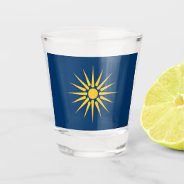 Copo De Shot Copo shot patriótico com a bandeira da Macedônia